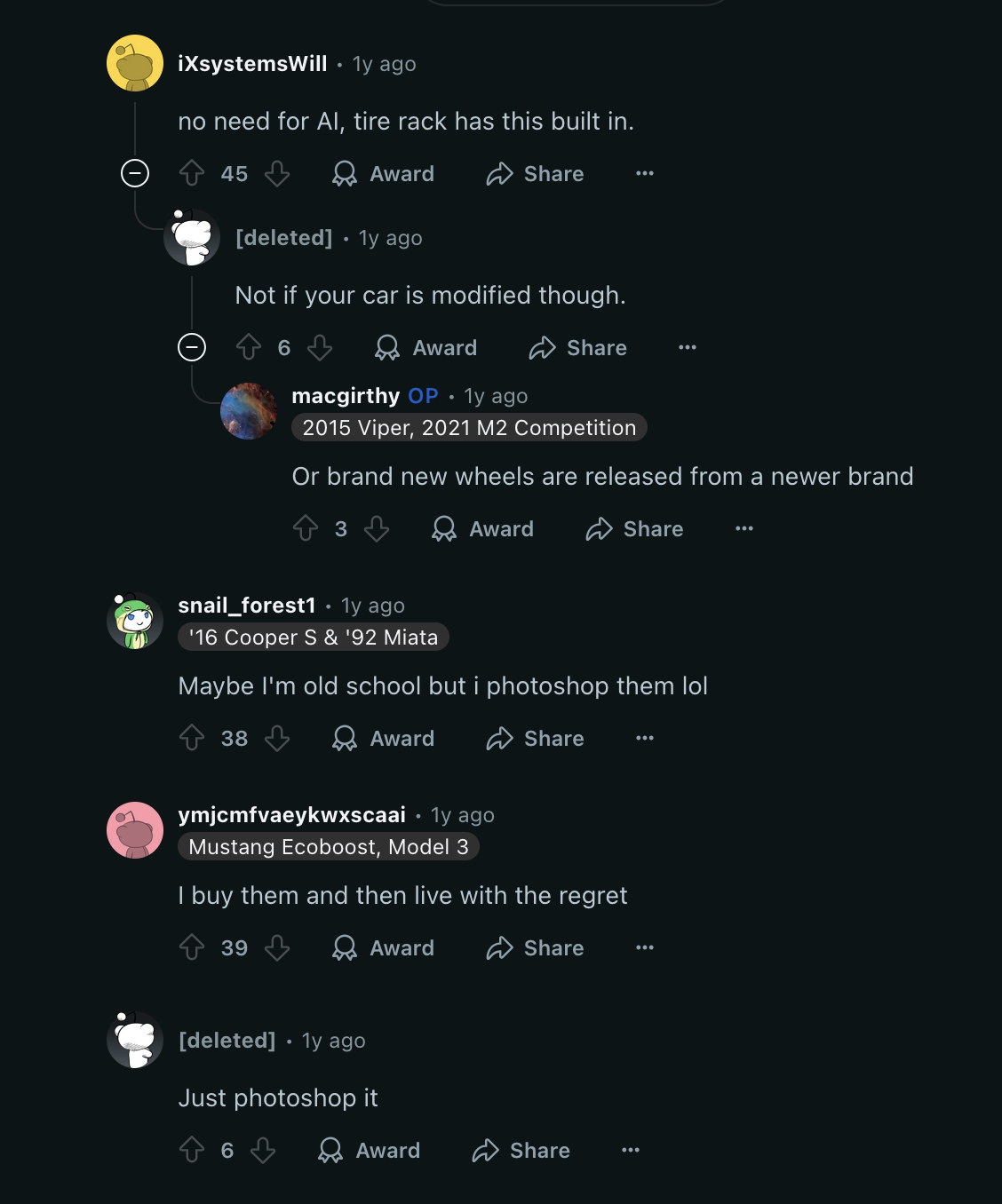 I don't want to live with regret..